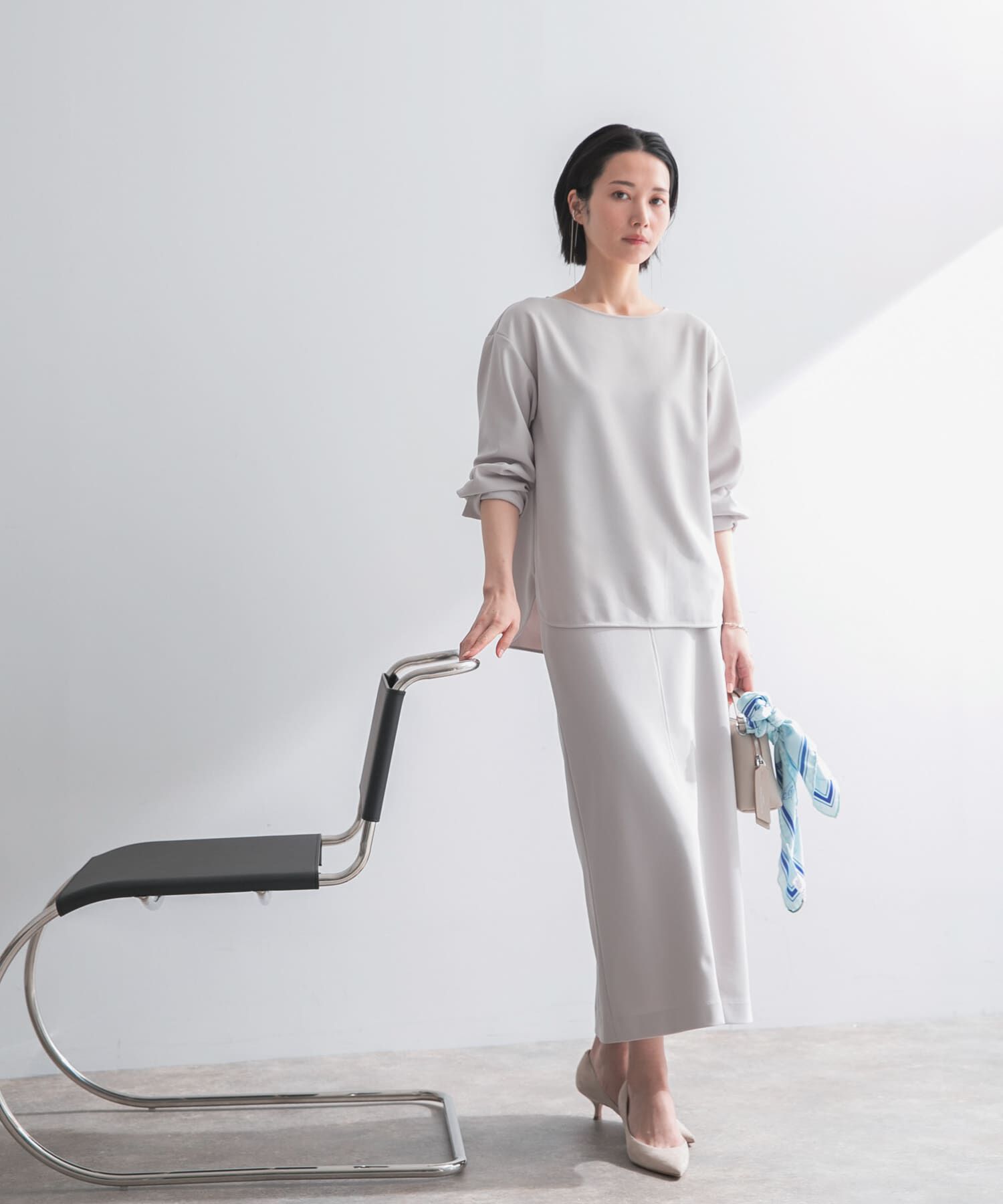 URBAN RESEARCH ROSSO「ストレッチジョーゼットブラウス」|シャツ・ブラウス|