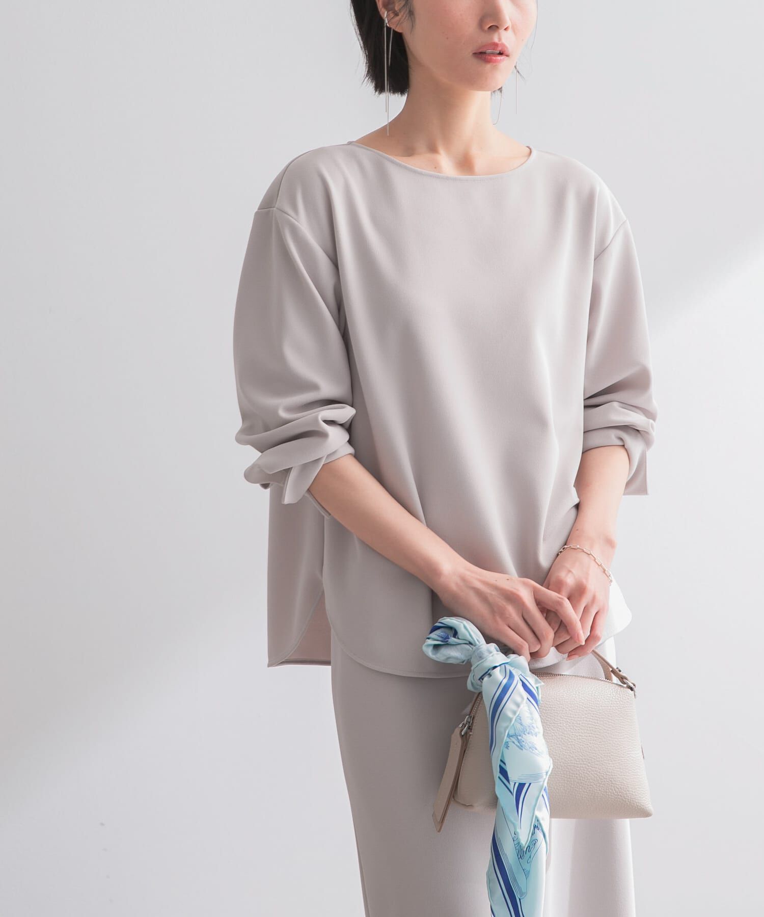 URBAN RESEARCH ROSSO「ストレッチジョーゼットブラウス」|シャツ・ブラウス|