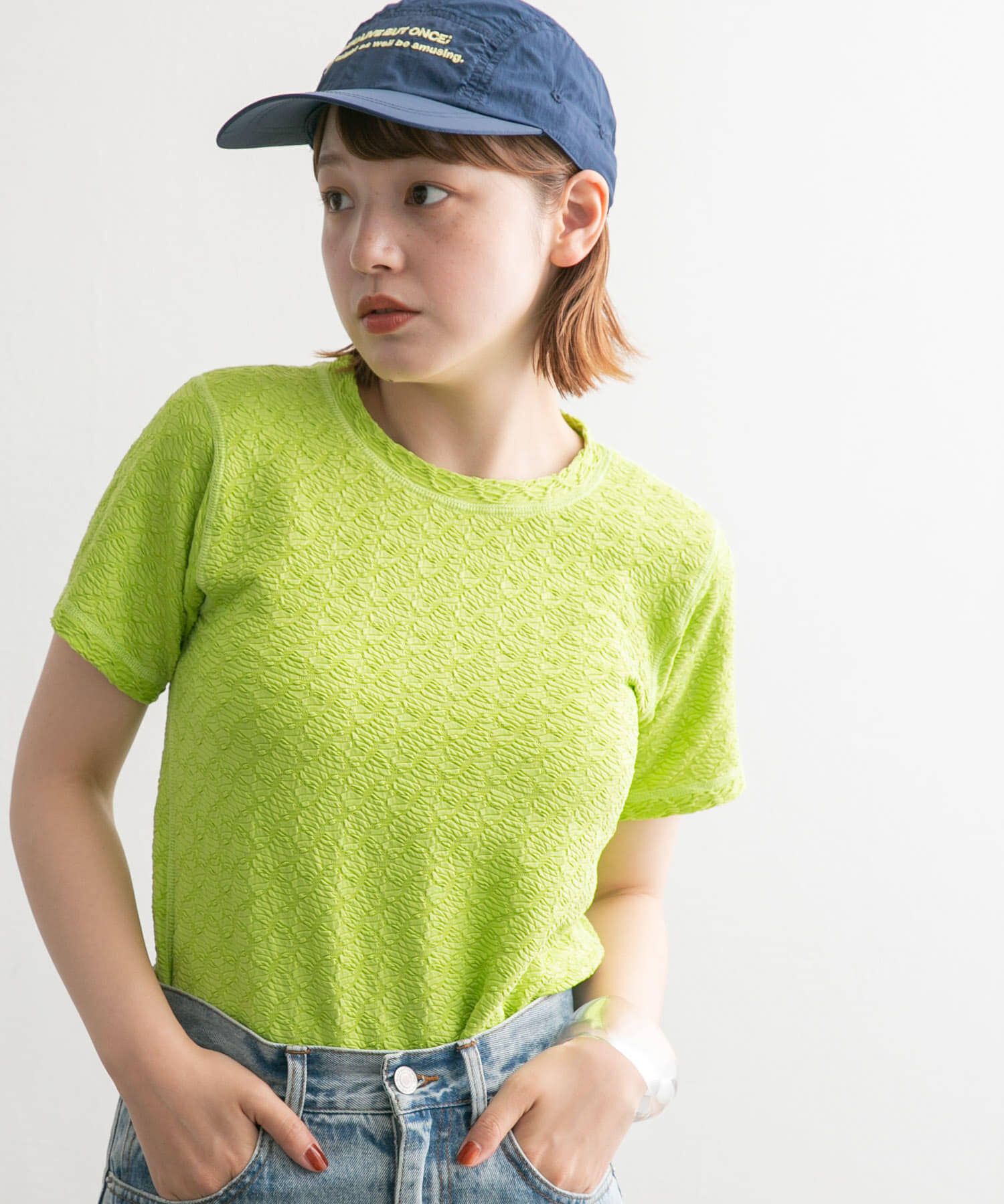  「ステッチデザインシャーリングTEE」|Tシャツ・カットソー|