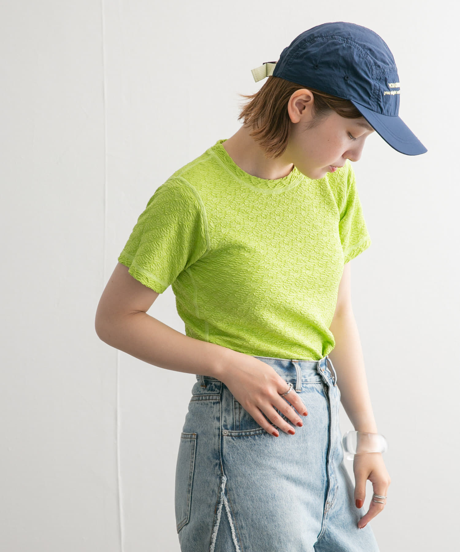  「ステッチデザインシャーリングTEE」|Tシャツ・カットソー|