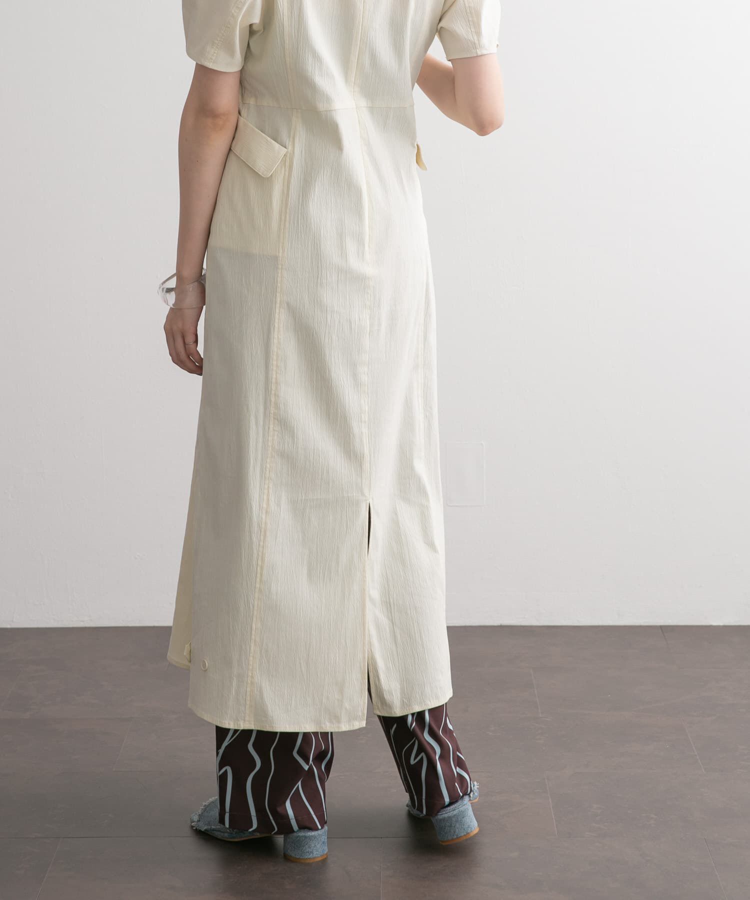  「サイドポケットコクーンワンピース」|ワンピース|