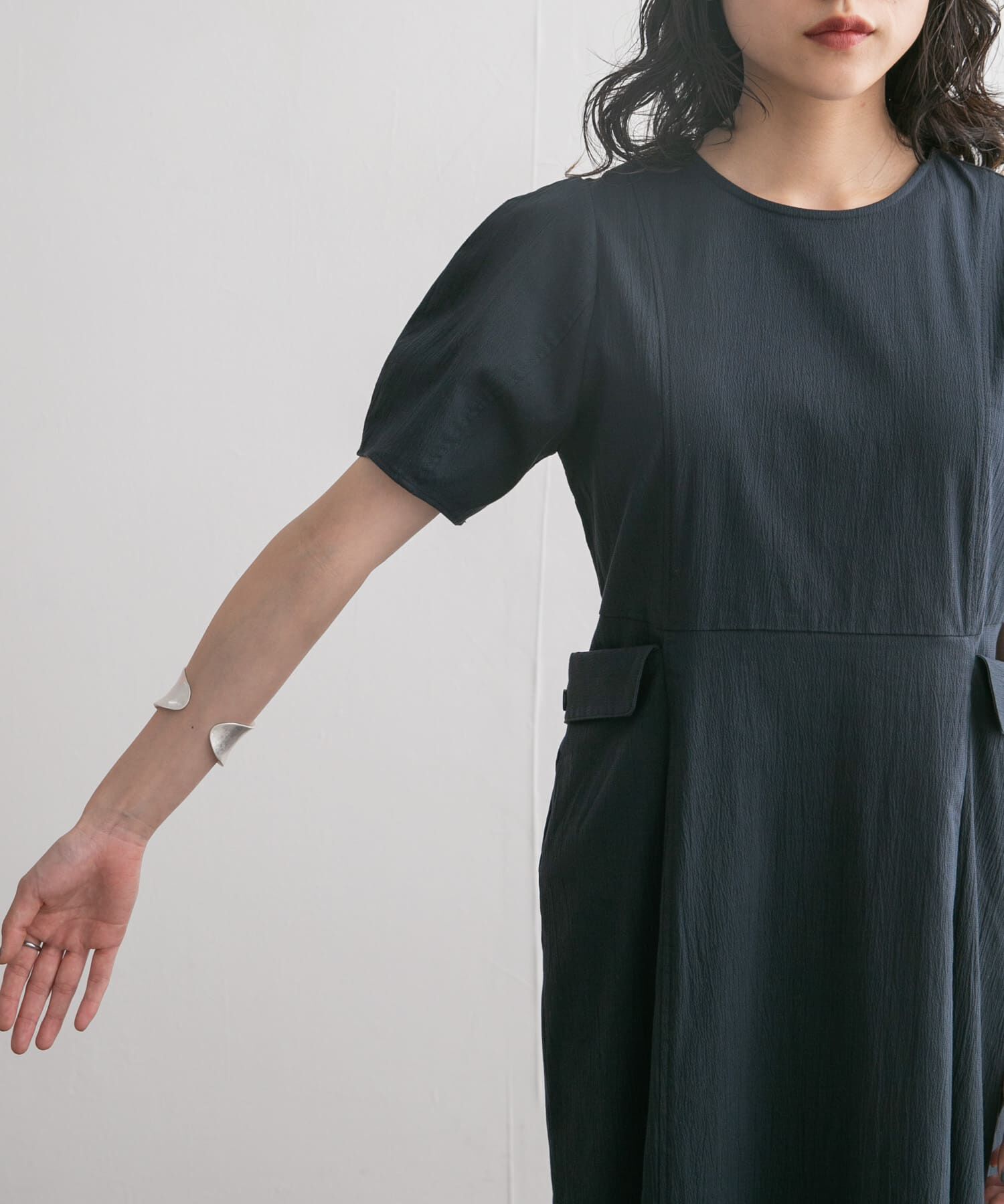  「サイドポケットコクーンワンピース」|ワンピース|