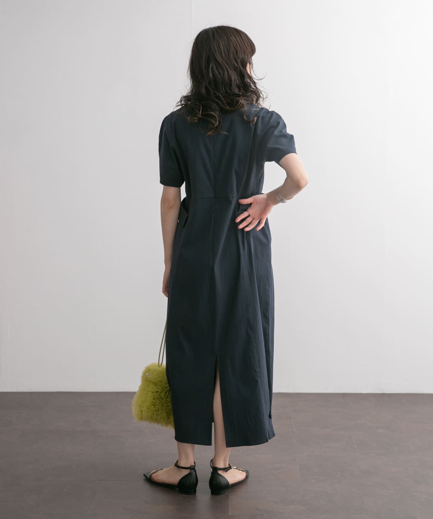  「サイドポケットコクーンワンピース」|ワンピース|