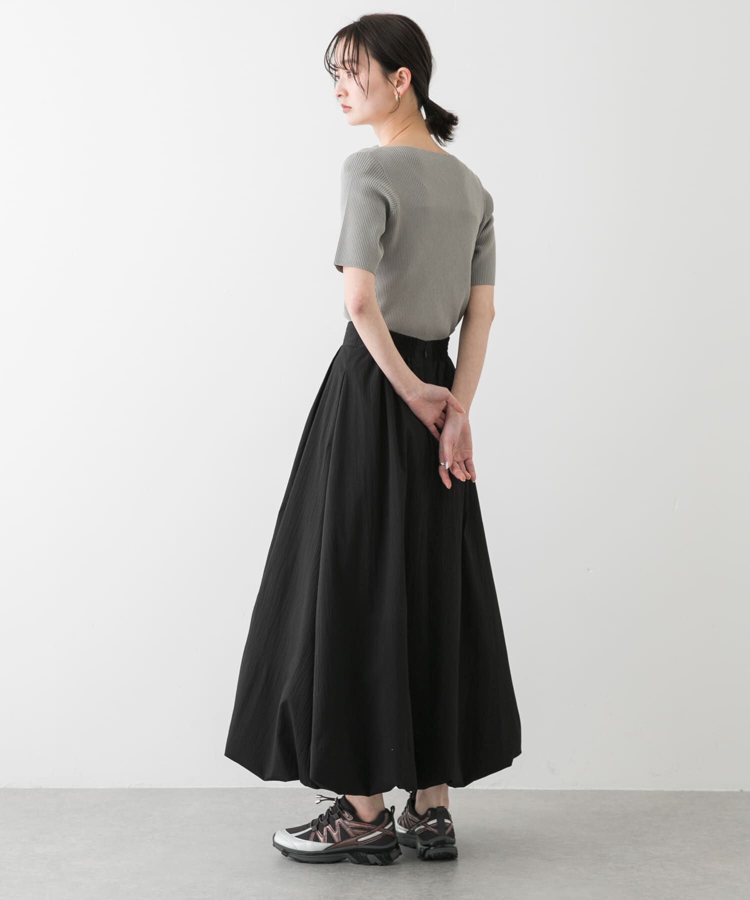 SENSE OF PLACE by URBAN RESEARCH「『一部WEB限定カラー』アシメネックハーフスリーブセーター」|ニット・セーター|