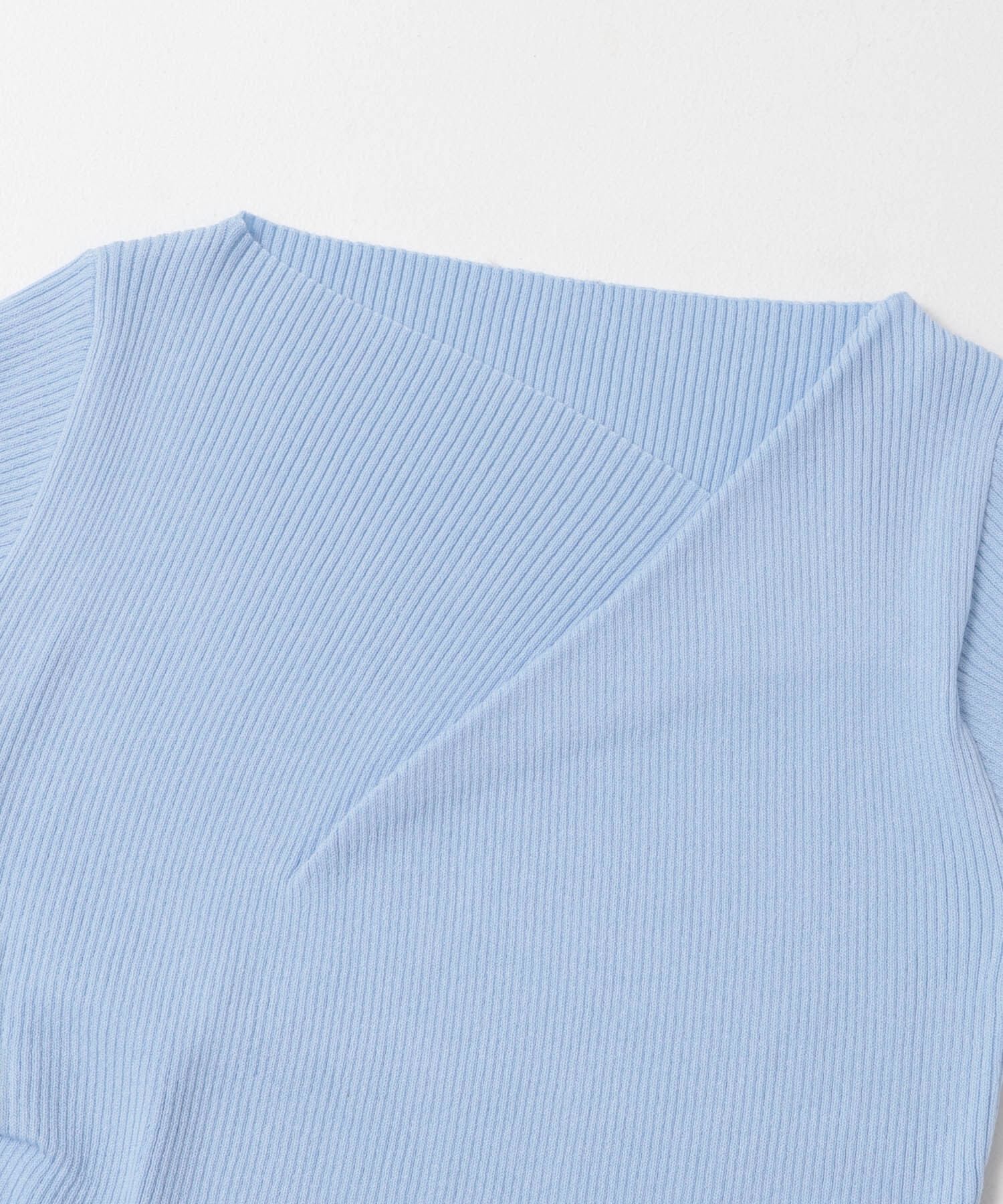 SENSE OF PLACE by URBAN RESEARCH「『一部WEB限定カラー』アシメネックハーフスリーブセーター」|ニット・セーター|