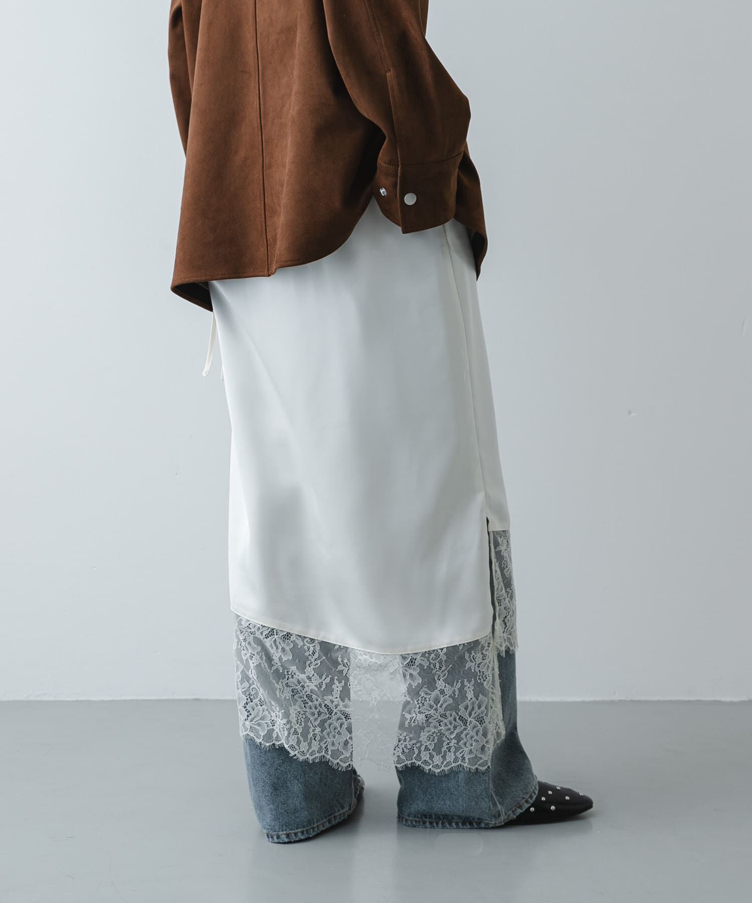 SENSE OF PLACE by URBAN RESEARCH「アシメレースヘムスカート」|スカート|