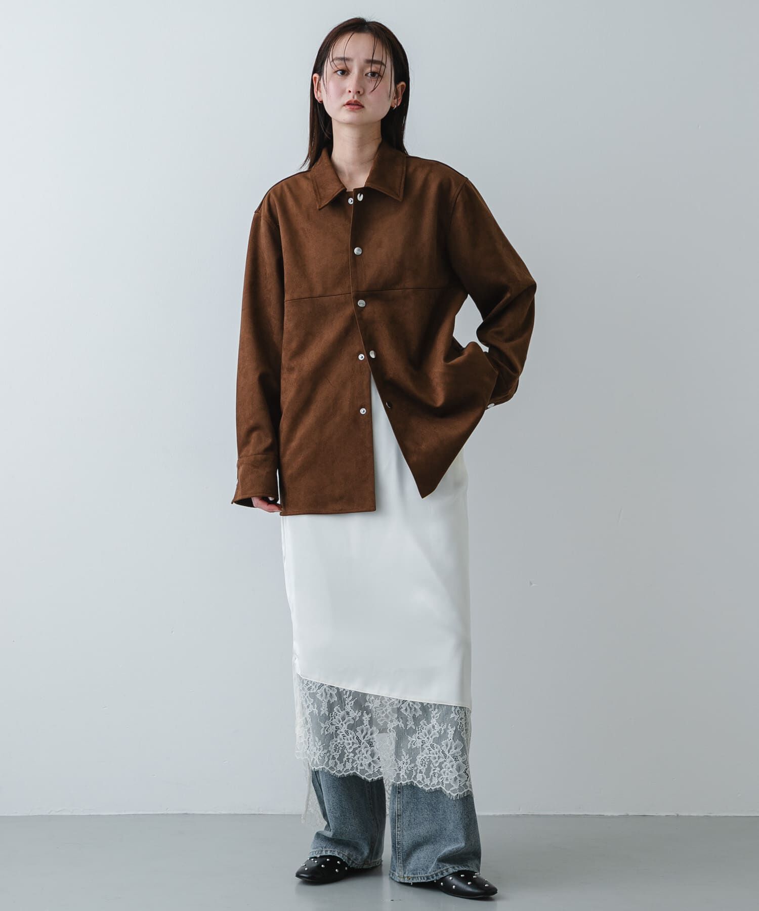 SENSE OF PLACE by URBAN RESEARCH「アシメレースヘムスカート」|スカート|