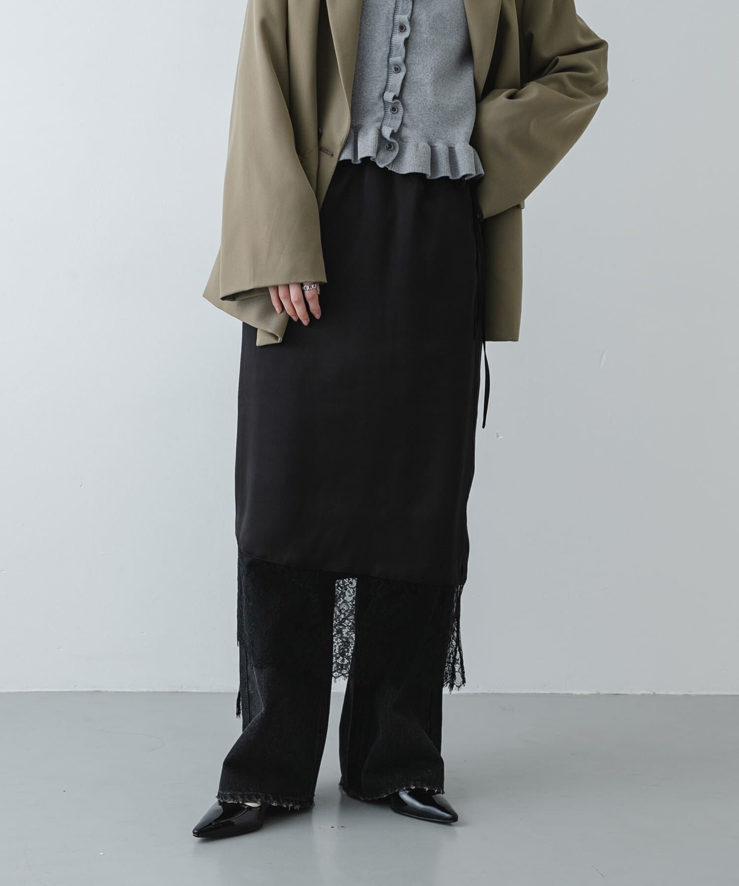 SENSE OF PLACE by URBAN RESEARCH「アシメレースヘムスカート」|スカート|