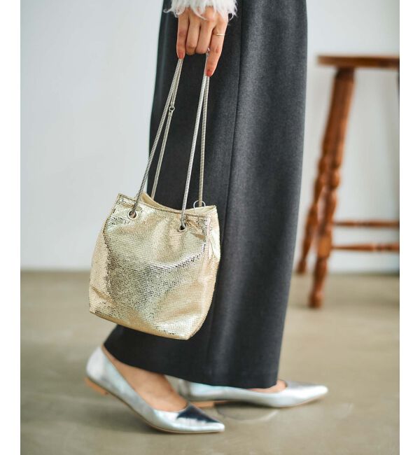 le.coeur blanc「スネークチェーンメタリックミニバッグ」|ショルダー・メッセンジャー|