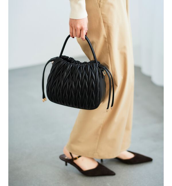 le.coeur blanc「ランダムキルトショルダーバッグ」|ショルダー・メッセンジャー|ブラック