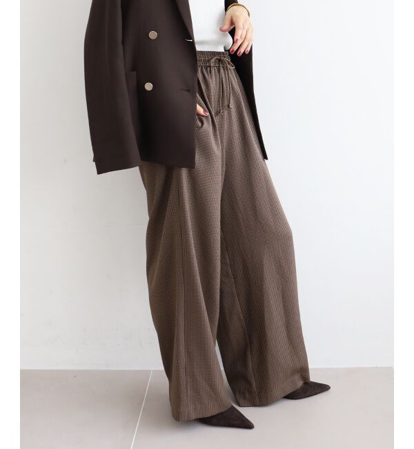  「《手洗い可能》ガンクラブチェックドロストパンツ」|その他|