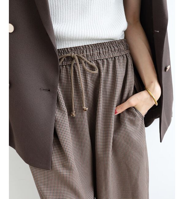  「《手洗い可能》ガンクラブチェックドロストパンツ」|その他|