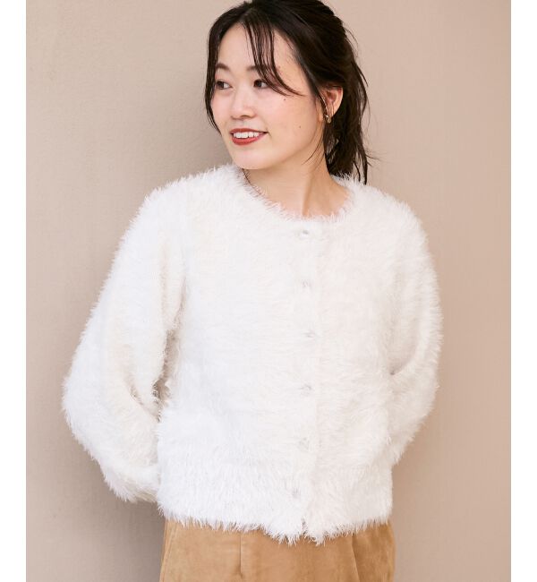  「《WEB限定アイテム》ソフトシャギーカーディガン」|カーディガン|
