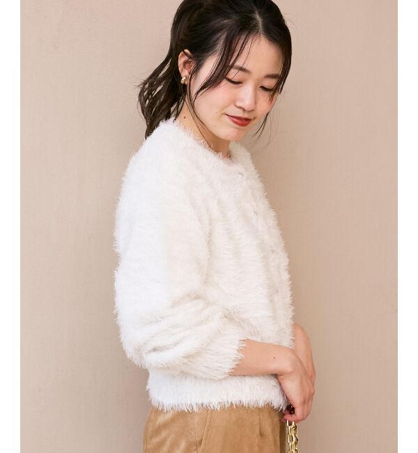  「《WEB限定アイテム》ソフトシャギーカーディガン」|カーディガン|