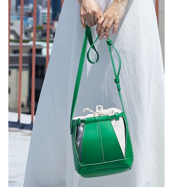 MAJESTICLEGON「カッティングミニショルダーバッグ」|ショルダー・メッセンジャー|グリーン