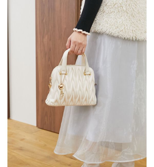 MAJESTICLEGON「♯チャームセットキルティングバッグ」|ショルダー・メッセンジャー|