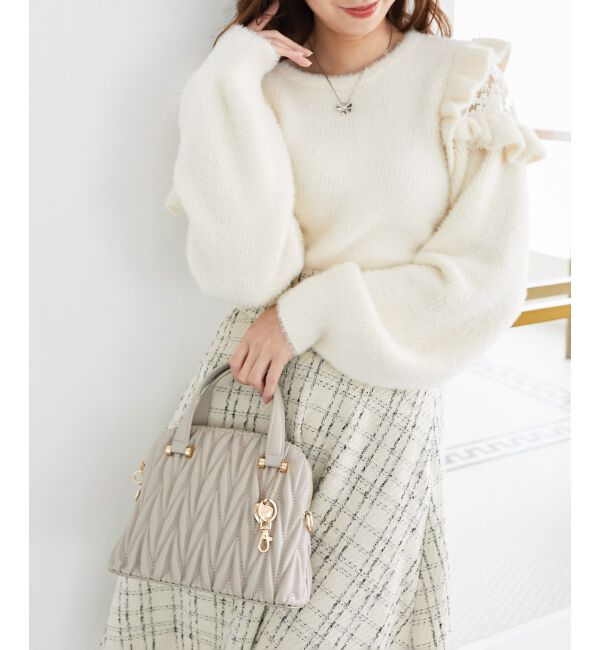 MAJESTICLEGON「♯チャームセットキルティングバッグ」|ショルダー・メッセンジャー|