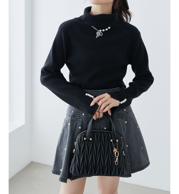 MAJESTICLEGON「♯チャームセットキルティングバッグ」|ショルダー・メッセンジャー|