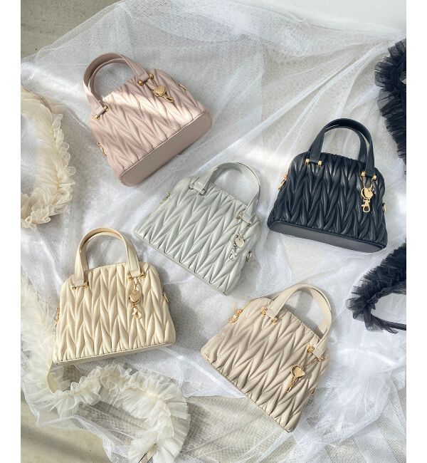 MAJESTICLEGON「♯チャームセットキルティングバッグ」|ショルダー・メッセンジャー|