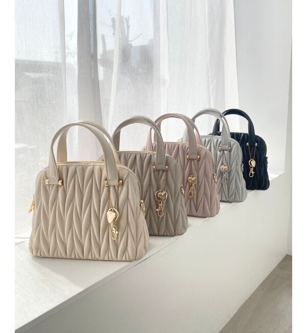 MAJESTICLEGON「♯チャームセットキルティングバッグ」|ショルダー・メッセンジャー|