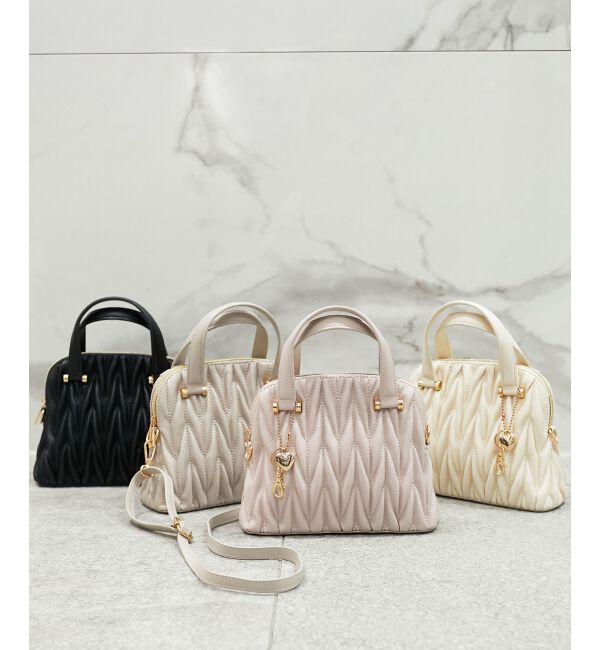 MAJESTICLEGON「♯チャームセットキルティングバッグ」|ショルダー・メッセンジャー|