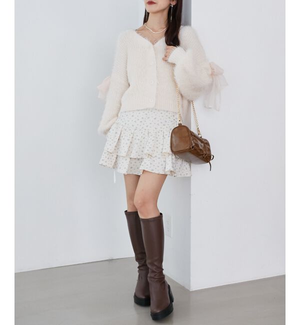 MAJESTICLEGON「パールチェーンセットWリボンバッグ」|ショルダー・メッセンジャー|