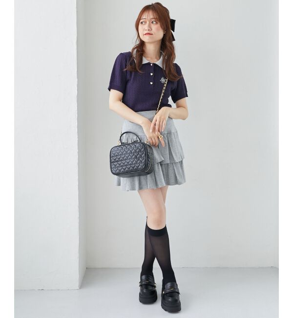  「ハートキルティングスクエアバッグ」|ショルダー・メッセンジャー|