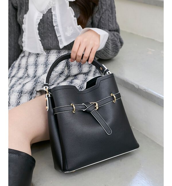  「ノットベルトショルダーバッグ」|ショルダー・メッセンジャー|ブラック