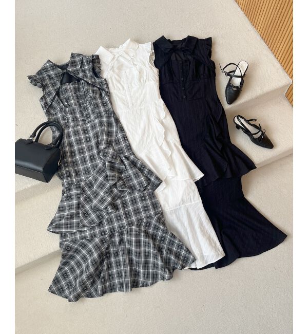  「デコルテオープンノースリロングワンピ」|ワンピース|