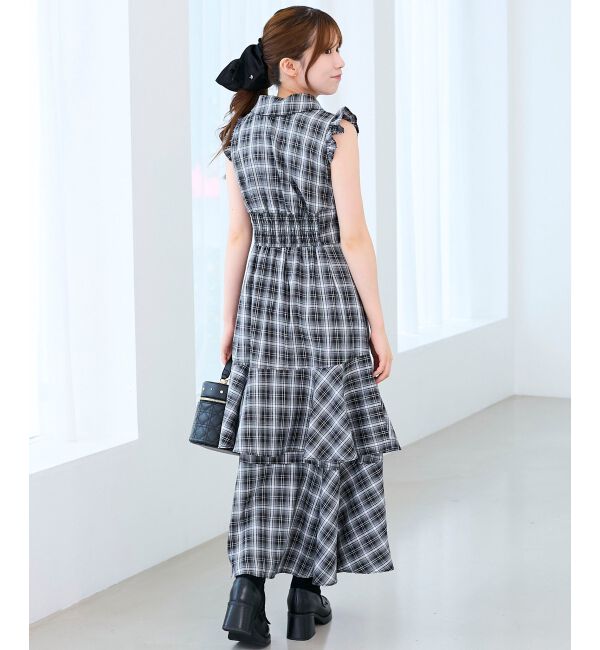  「デコルテオープンノースリロングワンピ」|ワンピース|