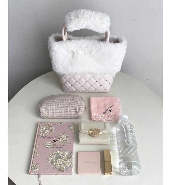  「キルティングビジューファーバッグ」|ショルダー・メッセンジャー|