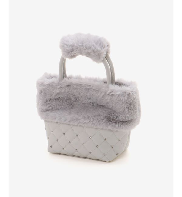  「キルティングビジューファーバッグ」|ショルダー・メッセンジャー|