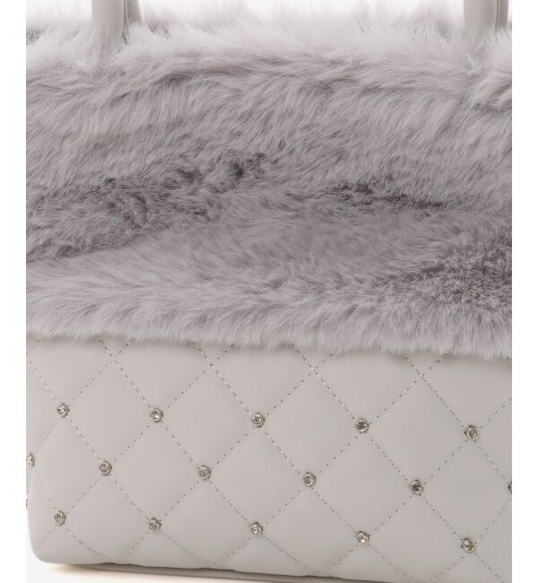  「キルティングビジューファーバッグ」|ショルダー・メッセンジャー|