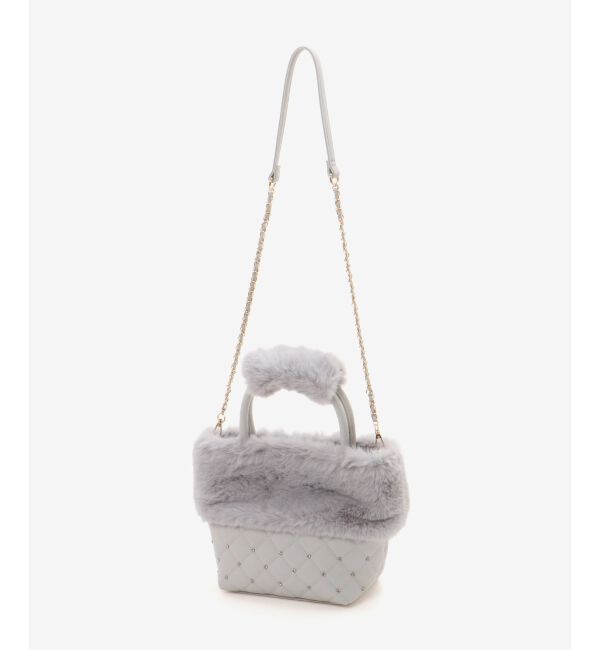  「キルティングビジューファーバッグ」|ショルダー・メッセンジャー|