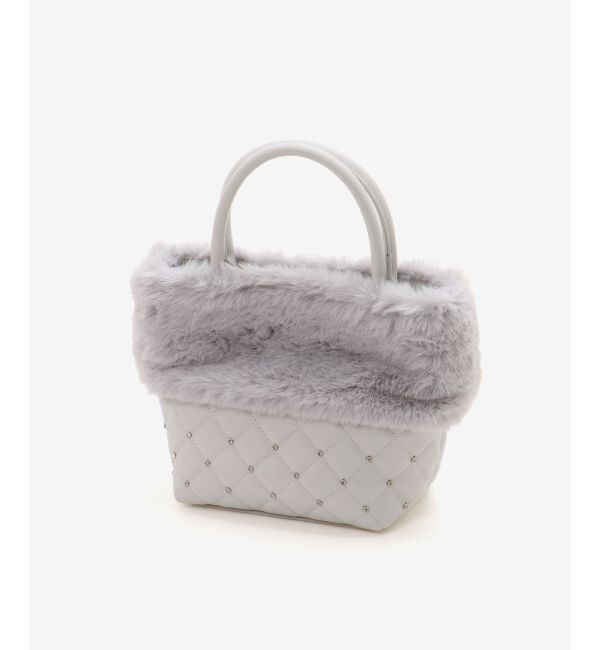  「キルティングビジューファーバッグ」|ショルダー・メッセンジャー|