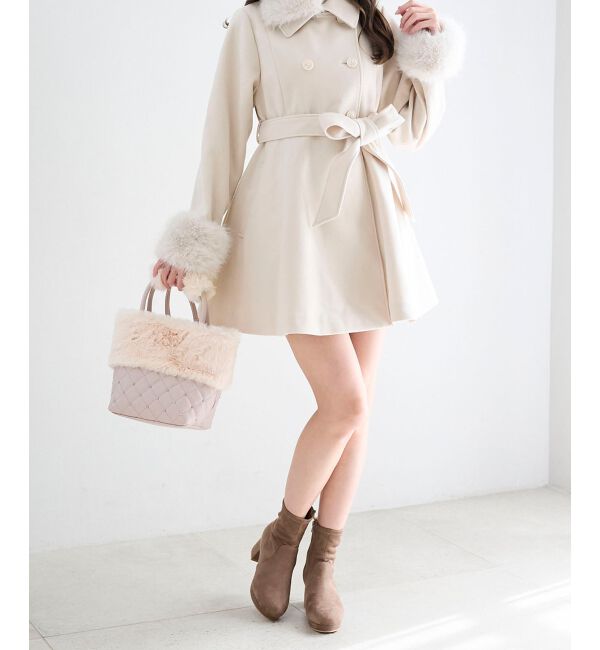  「キルティングビジューファーバッグ」|ショルダー・メッセンジャー|