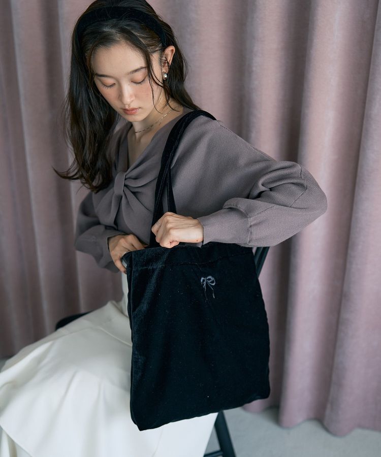 earth music&ecology「【WEB限定】ベロアトートバッグ」|トートバッグ|