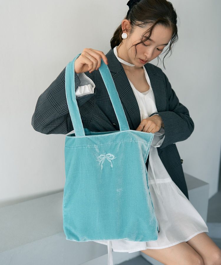 earth music&ecology「【WEB限定】ベロアトートバッグ」|トートバッグ|