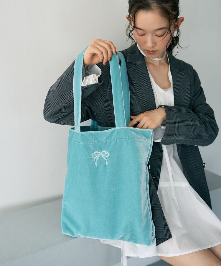 earth music&ecology「【WEB限定】ベロアトートバッグ」|トートバッグ|