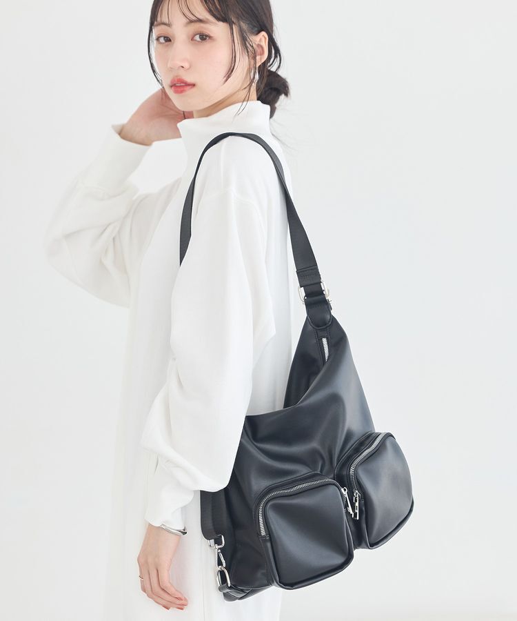 earth music&ecology「Wポケット３WAYショルダーバッグ」|ショルダー・メッセンジャー|