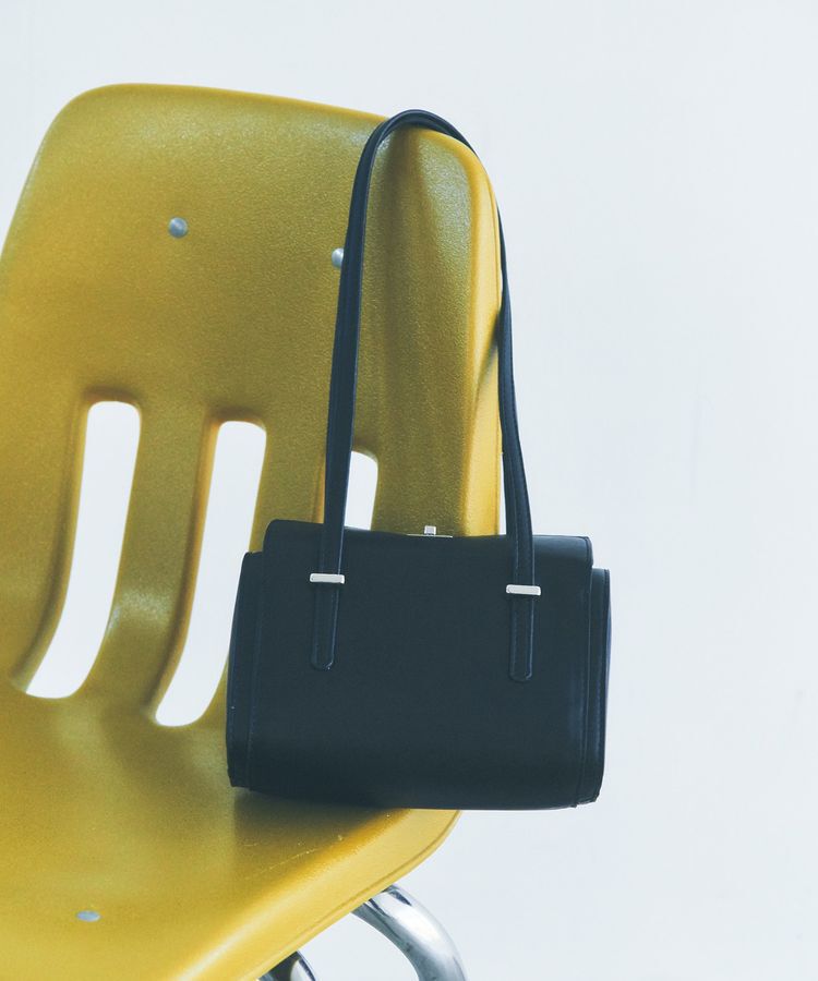 YECCA VECCA「フェイクレザーミニボストンバッグ」|ショルダー・メッセンジャー|Black