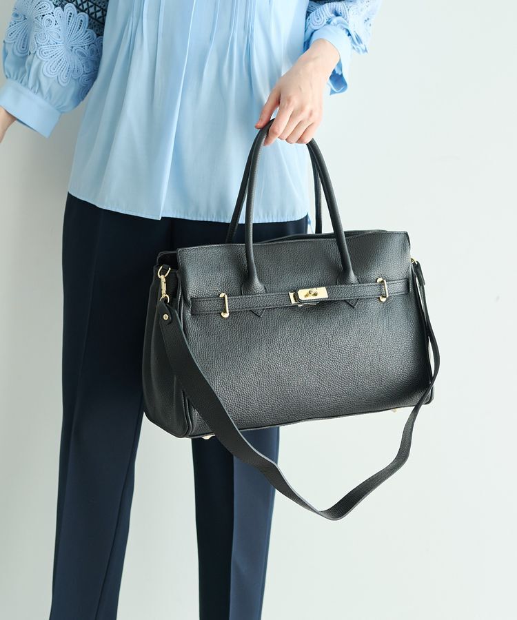 YECCA VECCA「【AULENTTI】レザーベルトバッグ」|ショルダー・メッセンジャー|Black