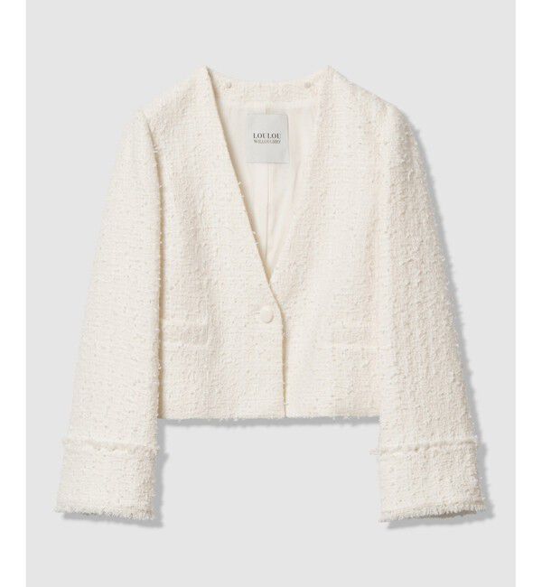 LOULOU WILLOUGHBY「【LOULOU WILLOUGHBY】ファンシーツイードセーラージャケット」|テーラードジャケット|