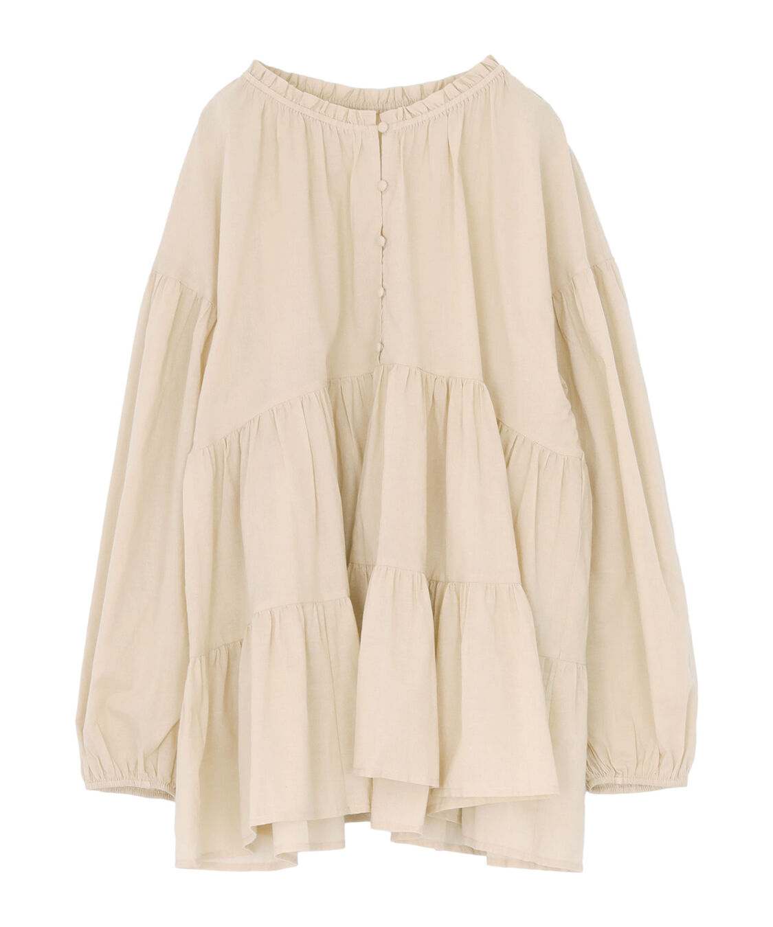 titivate「コットンボイルティアードチュニック/トップス」|シャツ・ブラウス|