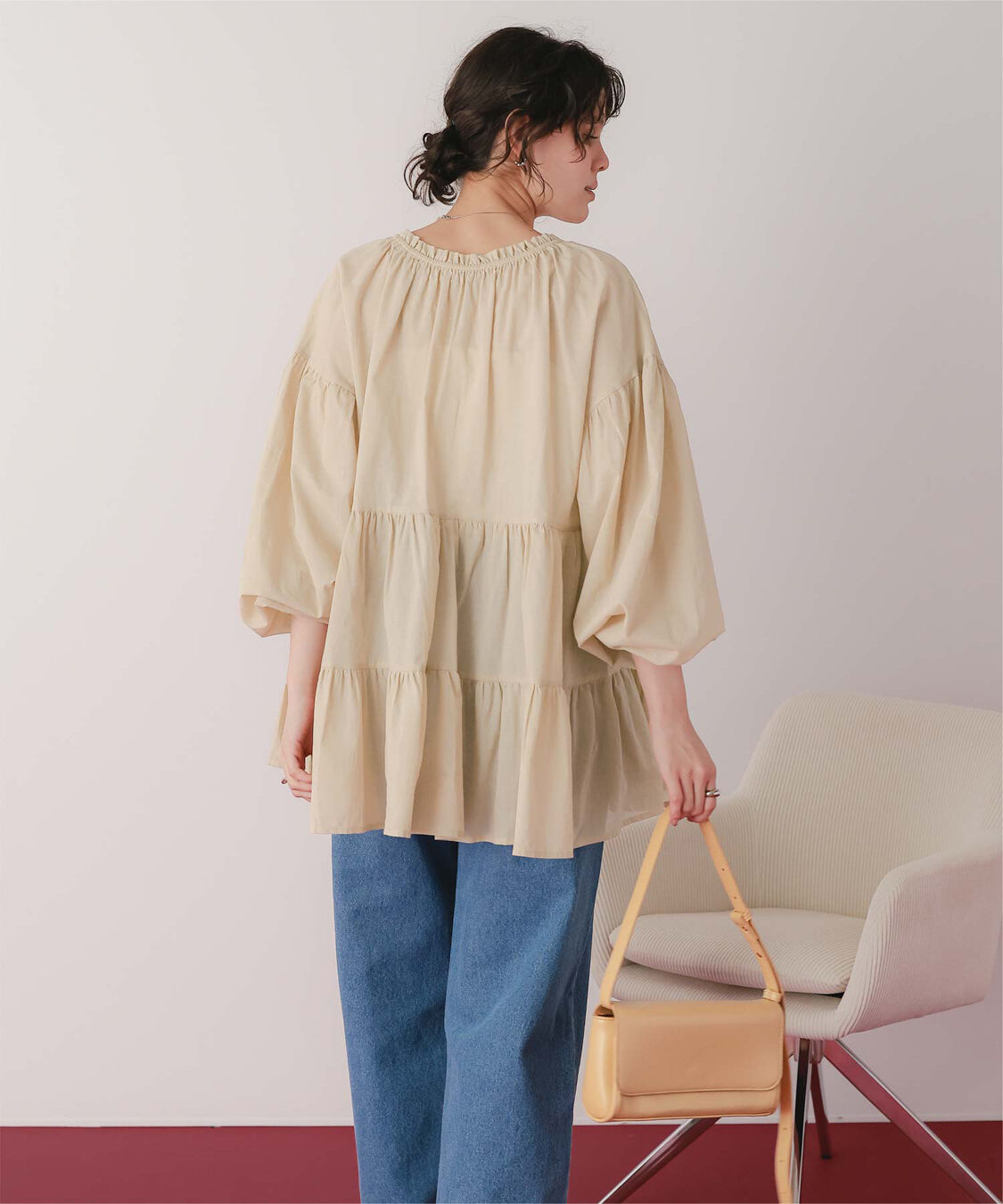 titivate「コットンボイルティアードチュニック/トップス」|シャツ・ブラウス|