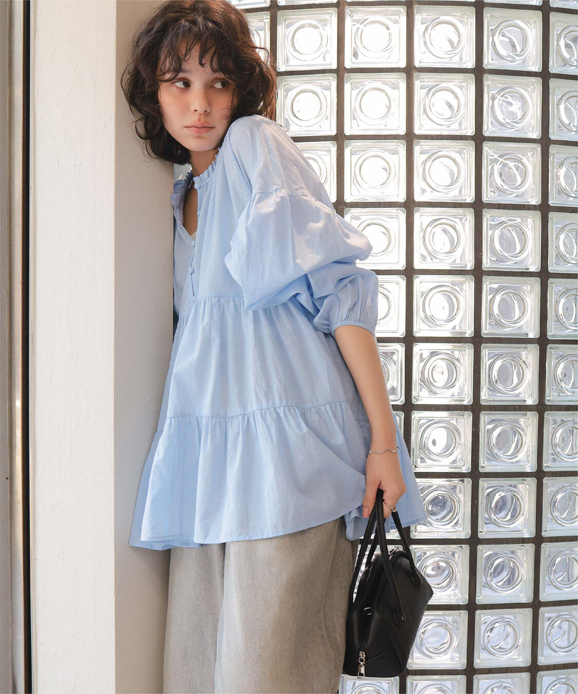 titivate「コットンボイルティアードチュニック/トップス」|シャツ・ブラウス|