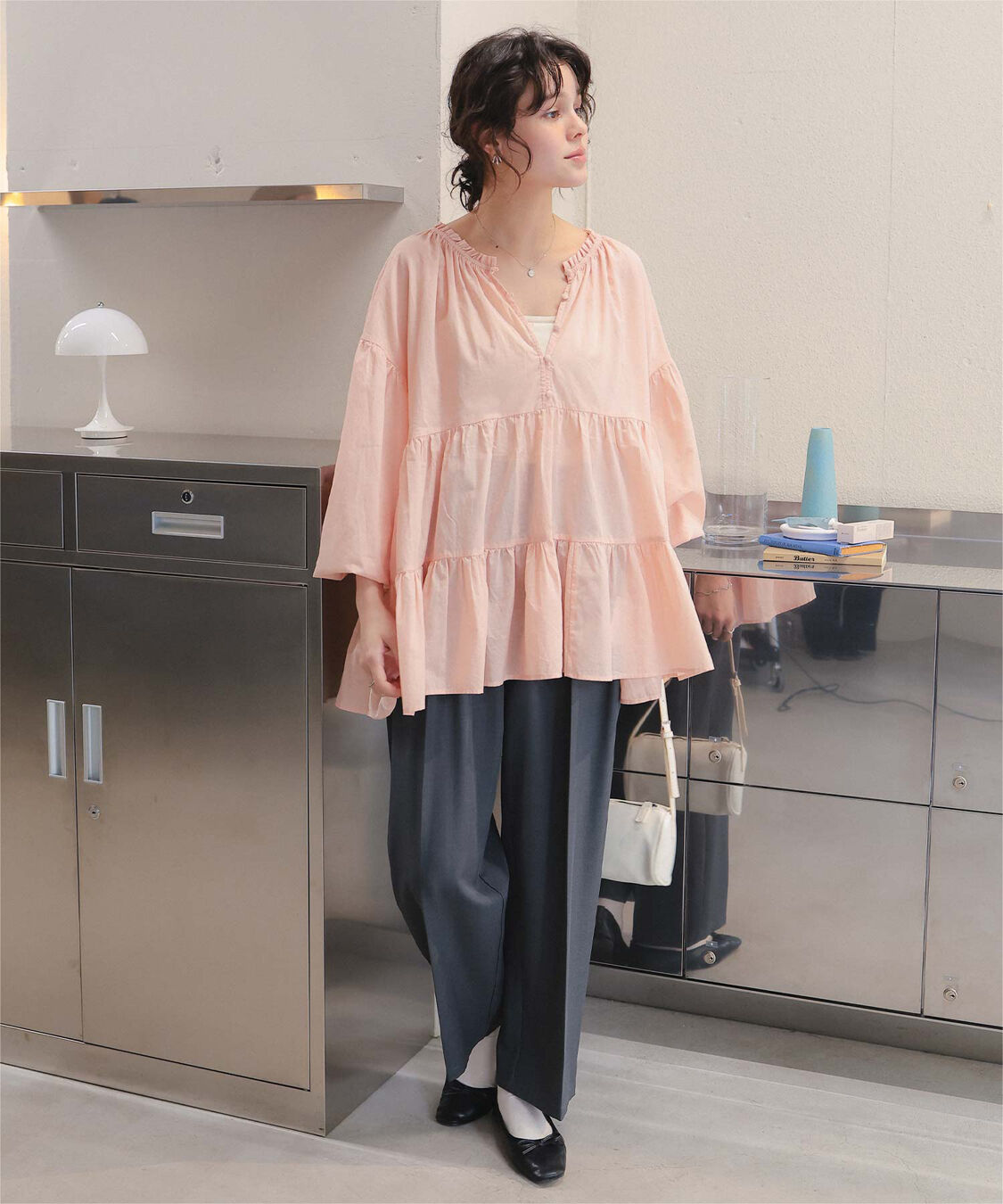 titivate「コットンボイルティアードチュニック/トップス」|シャツ・ブラウス|