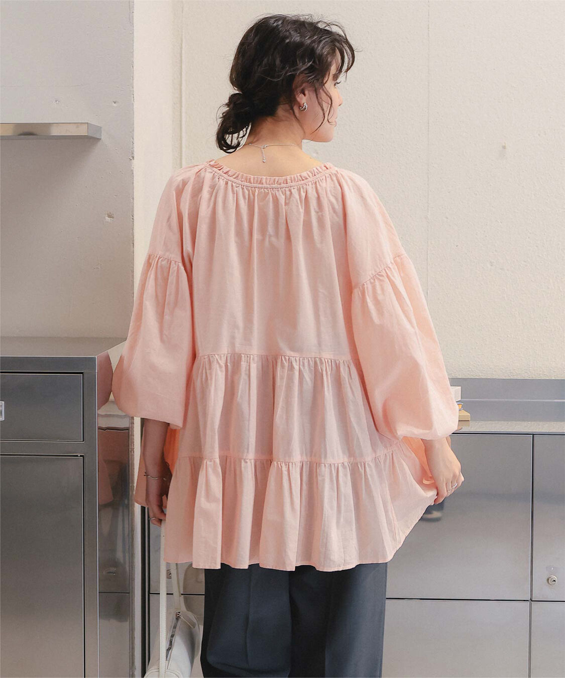 titivate「コットンボイルティアードチュニック/トップス」|シャツ・ブラウス|