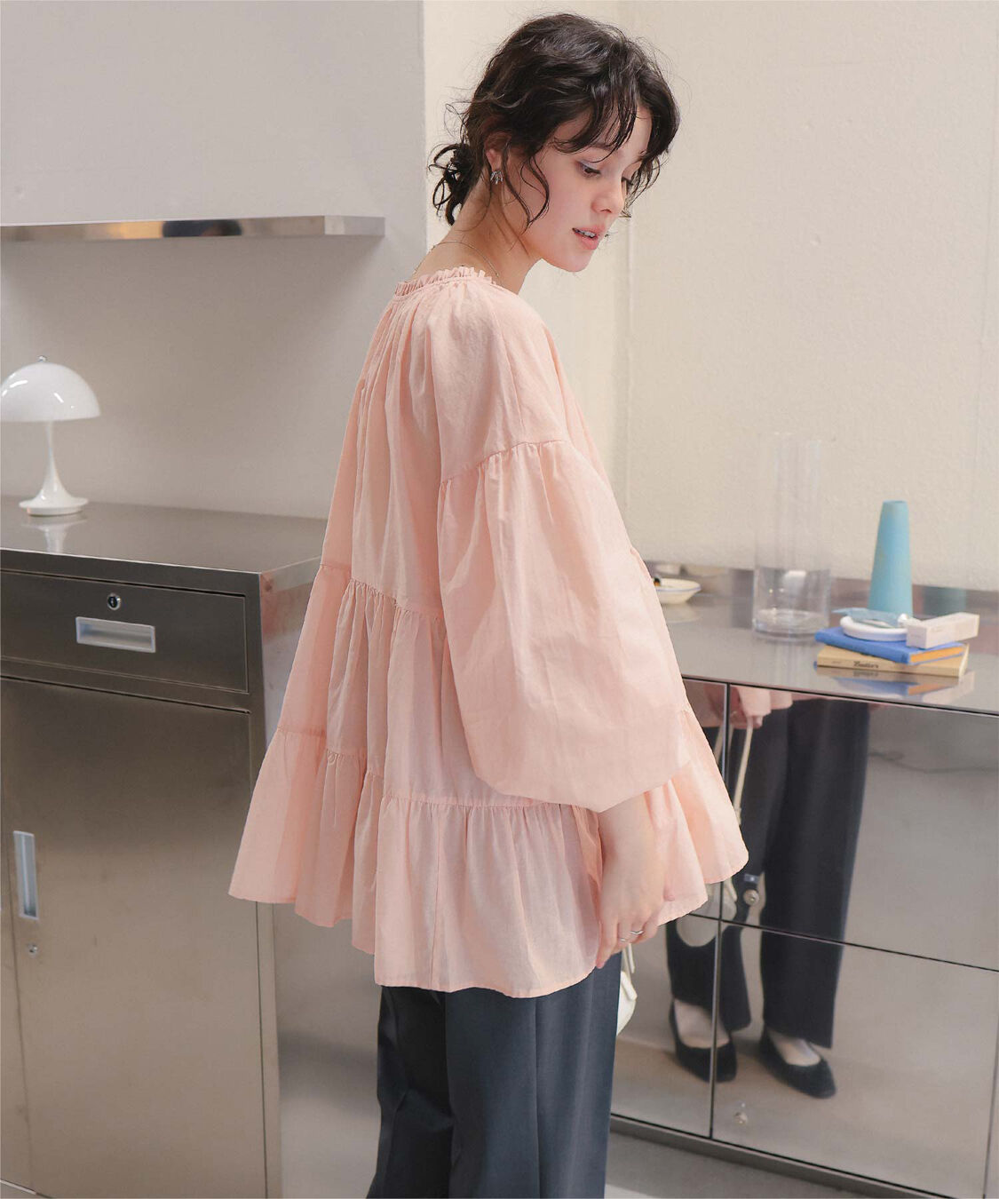 titivate「コットンボイルティアードチュニック/トップス」|シャツ・ブラウス|