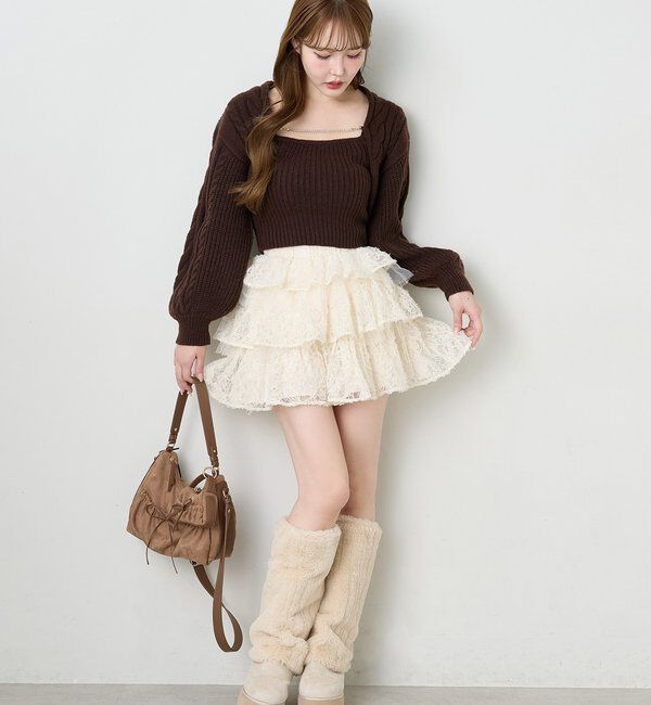  「ミニバッグチャーム付きドロストリボンバッグ」|ショルダー・メッセンジャー|